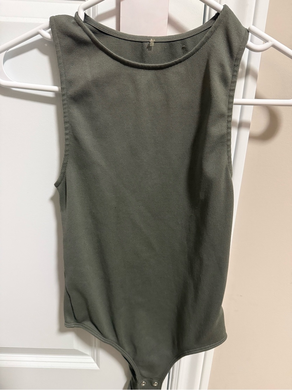 Dynamite Green Ribbed Tank Bodysuit